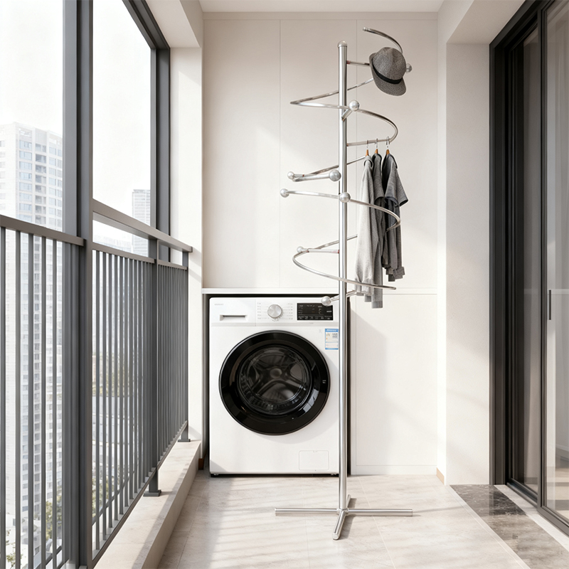 How does the surface treatment process of titanium alloy coat rack affect its durability?