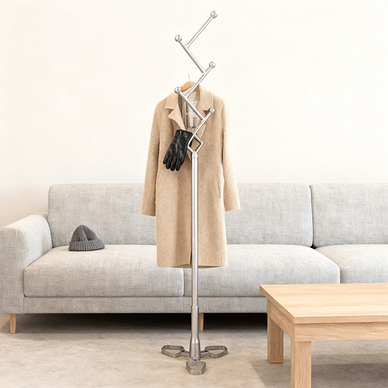 How can the mechanical structure design of metal coat racks balance lightweight design with high load-bearing capacity?